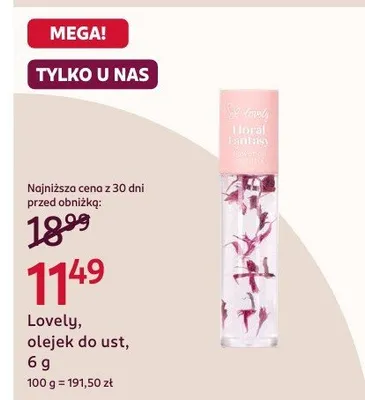 Olejek do ust Lovely promocja w Rossmann