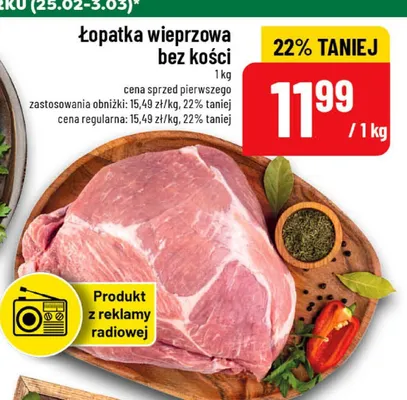 Łopatka wieprzowa bez kości promocja w POLOmarket