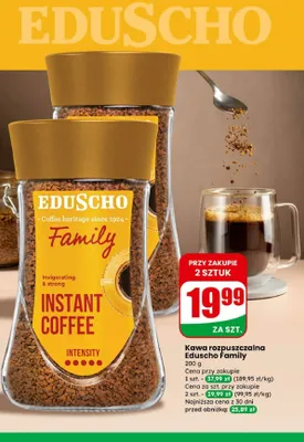 Kawa rozpuszczalna Eduscho Family promocja w Dino