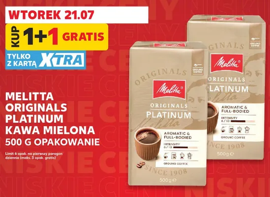 Kawa mielona Melitta Originals Latinum promocja w Kaufland