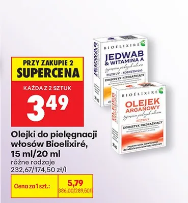 Olejek do pielęgnacji włosów różne rodzaje promocja w Biedronka