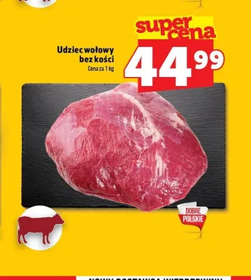 Udziec wołowy bez kości promocja w TOPAZ