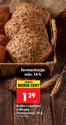 Bułka z ziarnem z długiej fermentacji promocja w Biedronka