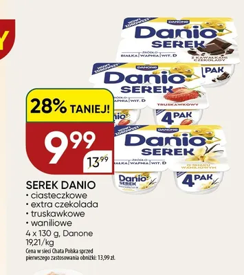 Serek Danio ciasteczkowe 4-pak promocja w Chata Polska
