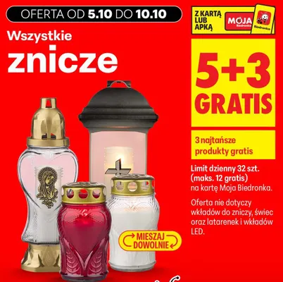 Znicze promocja w Biedronka