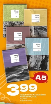 Zeszyt Herlitz Premium Earth A5 60 kartek promocja w Twój Market
