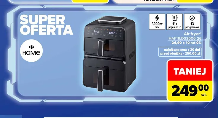 Air fryer Carrefour Home HAF11LDS3000-26 promocja w Carrefour