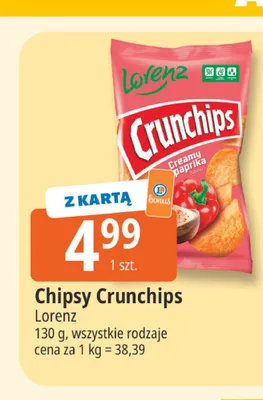 Chipsy Crunchips Lorenz promocja w Leclerc