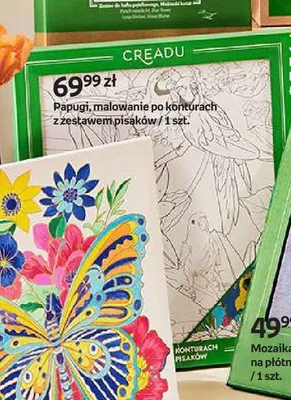 Papugi malowanie po konturach z zestawem pisaków Creadu promocja w Empik