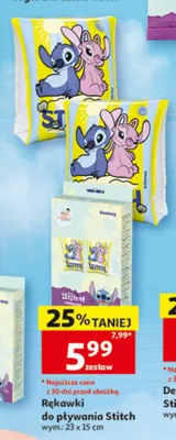 Rękawki do pływania Stitch wym.: 23x15cm promocja w Auchan