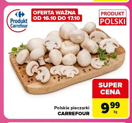 Pieczarki polskie Carrefour promocja w Carrefour Market