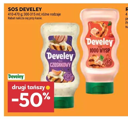 Sos Develey czosnkowy promocja w Stokrotka