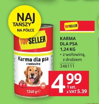 Karma dla psa z drobiem Topseller promocja w Selgros