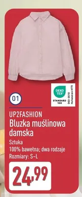 Bluzka muślinowa damska UP2FASHION 100% bawełna promocja w Aldi