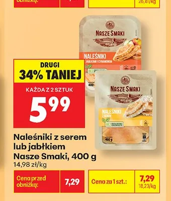 Naleśniki z serem Nasze Smaki promocja w Biedronka