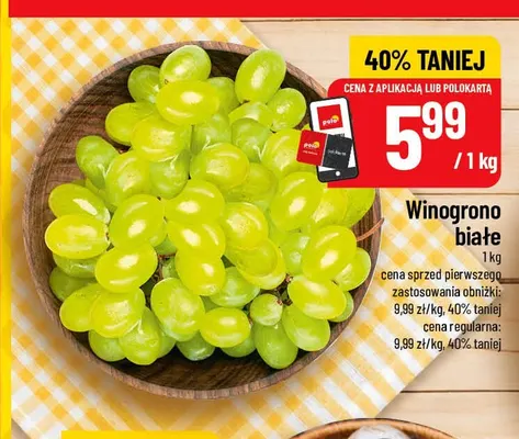 Winogrono białe promocja w POLOmarket