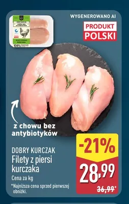 Filety z piersi kurczaka Dobry Kurczak promocja w Aldi