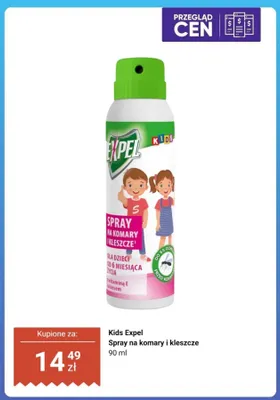 Spray na komary i kleszcze Kids Expel promocja w Dino