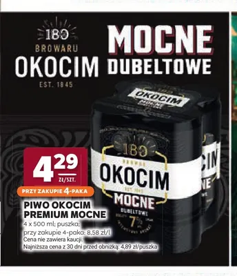 Piwo Okocim Premium Mocne 4-pak promocja w Stokrotka