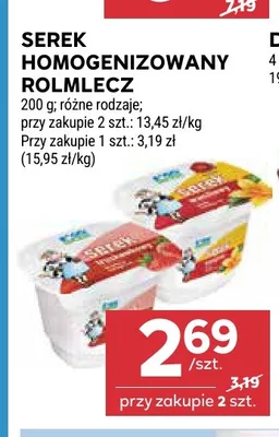 Serek homogenizowany Rolmlecz waniliowy promocja w Stokrotka