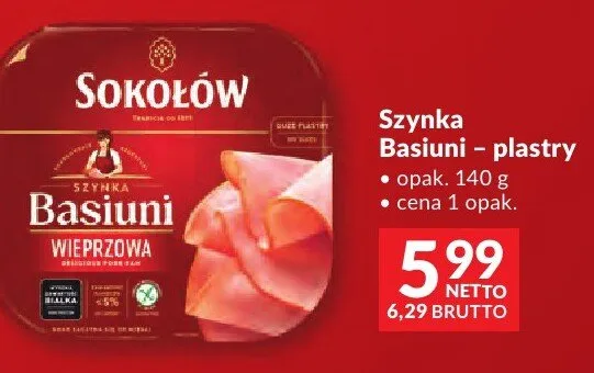 Szynka Basiuni – plastry wieprzowa promocja w Makro