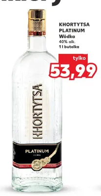 Wódka Khortytsa Platinum 40% alk. promocja w Kaufland