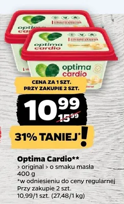 Optima Cardio original o smaku masła promocja w Netto