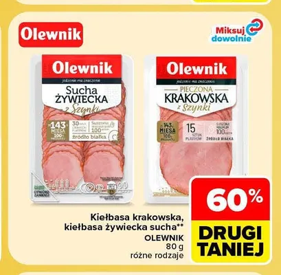 Kiełbasa żywiecka sucha Olewnik promocja w Carrefour