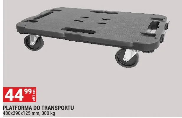 PLATFORMA DO TRANSPORTU 480x290x125 mm, 300 kg promocja w Merkury Market