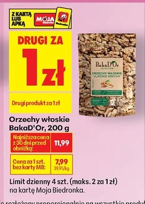 Orzechy włoskie BakaD'Or promocja w Biedronka
