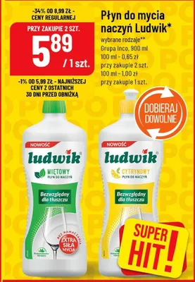 Płyn do mycia naczyń ludwik promocja w POLOmarket