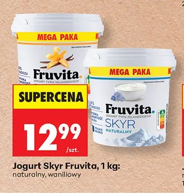 Jogurt Skyr Fruvita promocja w Biedronka