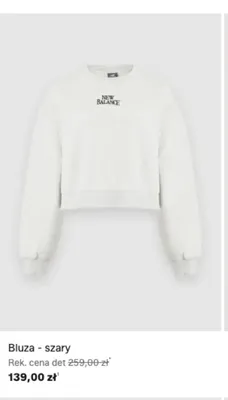 Bluza New Balance szara promocja w Lounge by Zalando