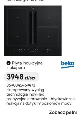 Płyta indukcyjna z okapem Beko promocja w Castorama