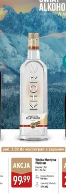Wódka Khortytsa Platinum promocja w Aldi
