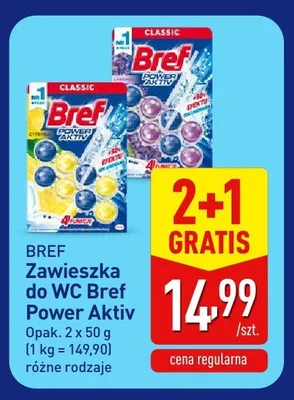 Zawieszka do WC Bref Power Aktiv Eucalyptus promocja w Aldi