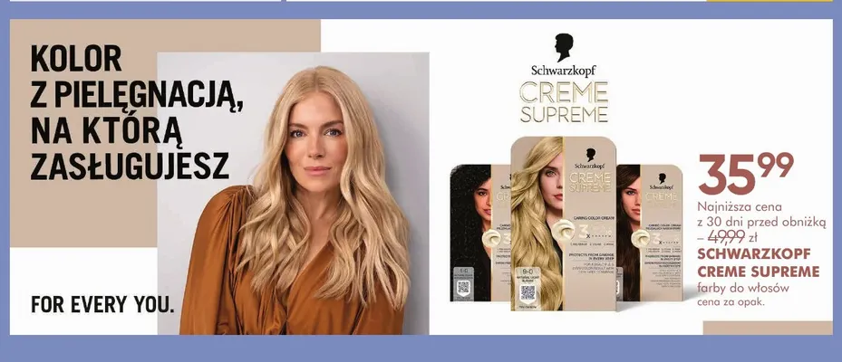 Farby do włosów Creme Supreme Schwarzkopf promocja w Super-Pharm
