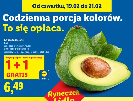Awokado zielone promocja w Lidl