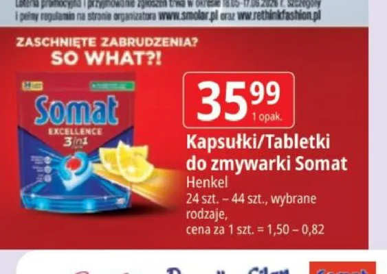 Kapsułki/Tabletki do zmywarki Somat promocja w Leclerc