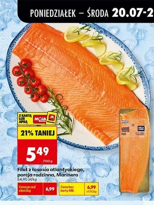 Filet z łososia atlantyckiego porcja rodzinna Marinero promocja w Biedronka