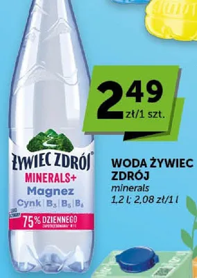 Woda mineralna Minerals+ Magnez Cynk B1 B5 B6 promocja w ABC