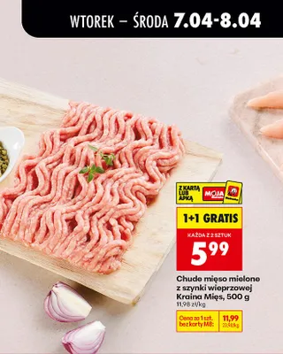 Chude mięso mielone z szynki wieprzowej promocja w Biedronka