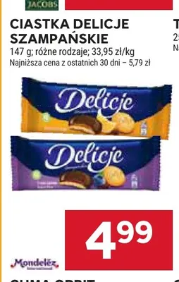 Ciastka Delicje Szampańskie promocja w Stokrotka
