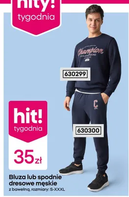 Spodnie dresowe męskie z bawełną promocja w Pepco