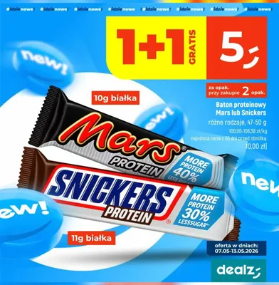 Baton proteinowy promocja w Dealz