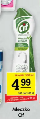 Mleczko do czyszczenia Cif Cleanboost promocja w Gram Market