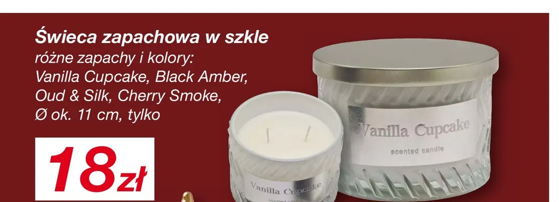 Świeca zapachowa w szkle Oud & Silk promocja w KiK