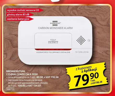 Czujnik czadu Cm A 3030 Brennenstuhl promocja w Selgros