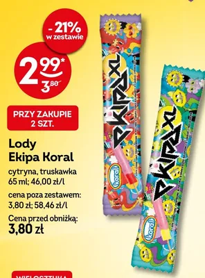 Lody Ekipa cytryna promocja w Żabka