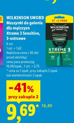 Maszynki do golenia dla mężczyzn Wilkinson Sword Xtreme 3 Sensitive promocja w Lidl